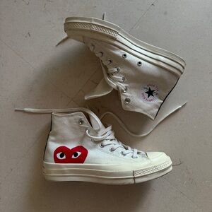 Comme Des Garcons x Converse High Top Sneaker, Size 7.5 W (5.5 M)